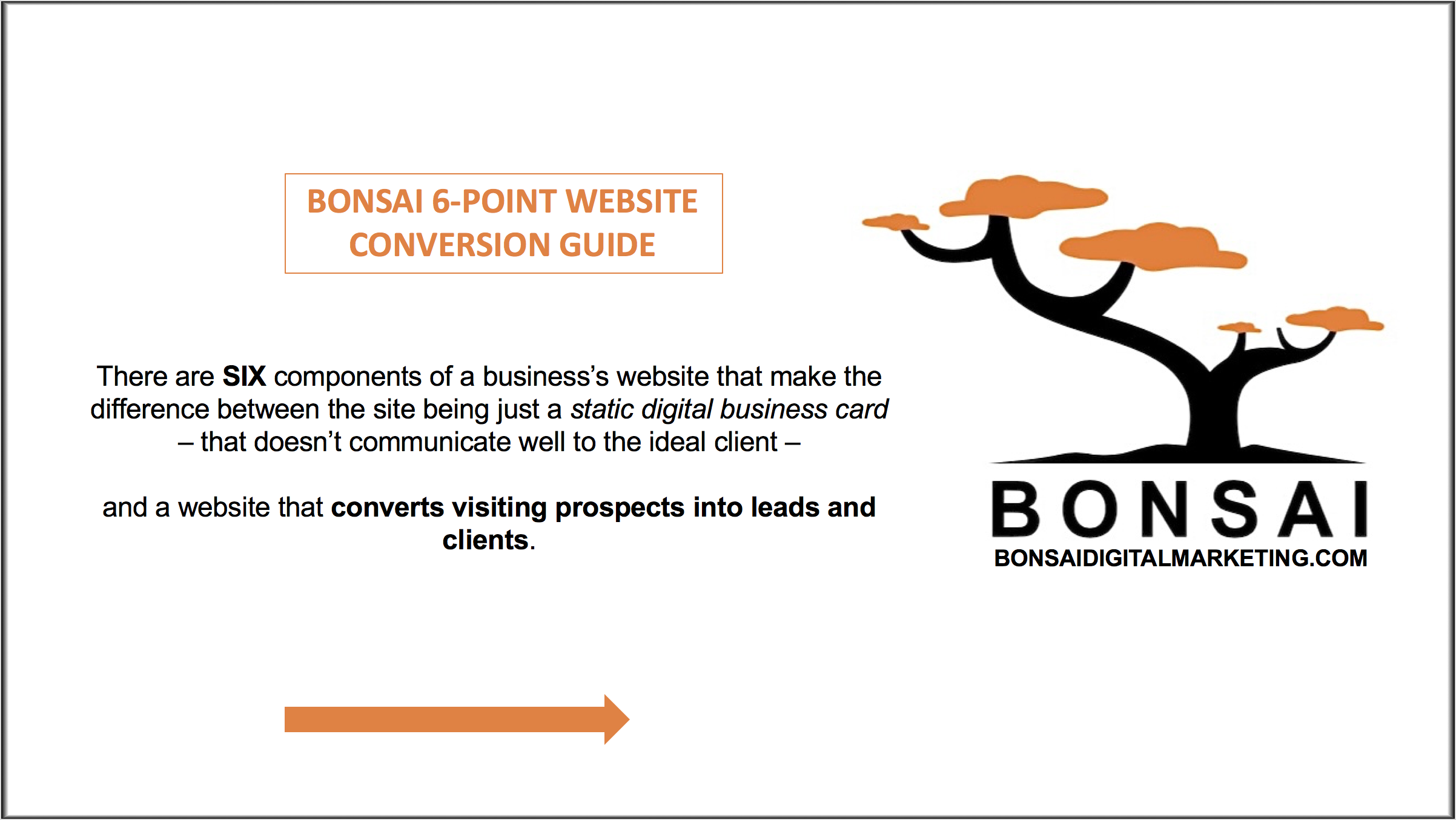 Bonsai 6-Point Website Conversion Guide